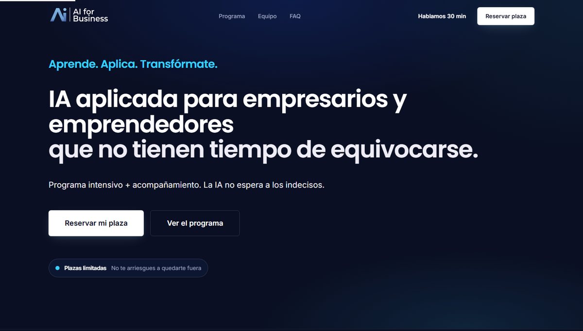 Portada de AI for Business